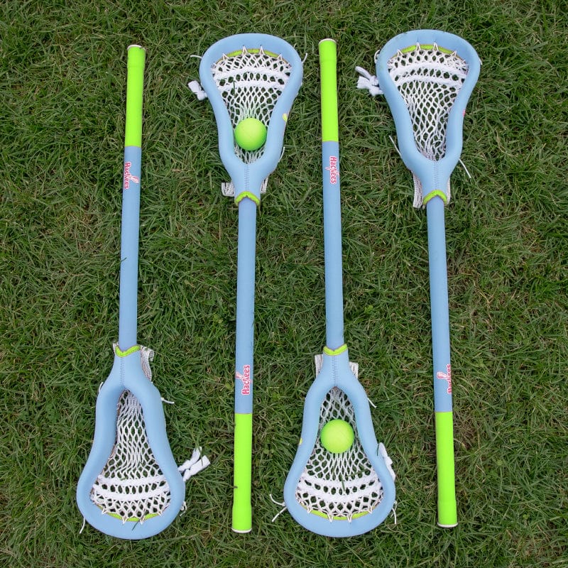 2 vs. 2 // Game Set + Goal Lacrosse Sticks hackeeslax Lime