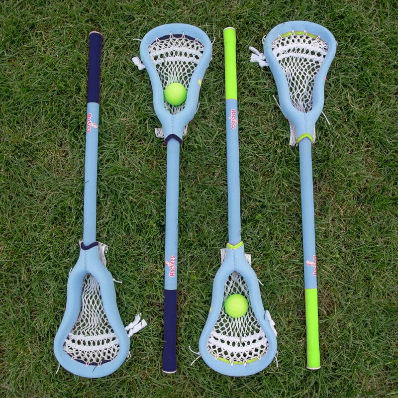 2 vs. 2 // Game Set + Goal Lacrosse Sticks hackeeslax Navy / Lime