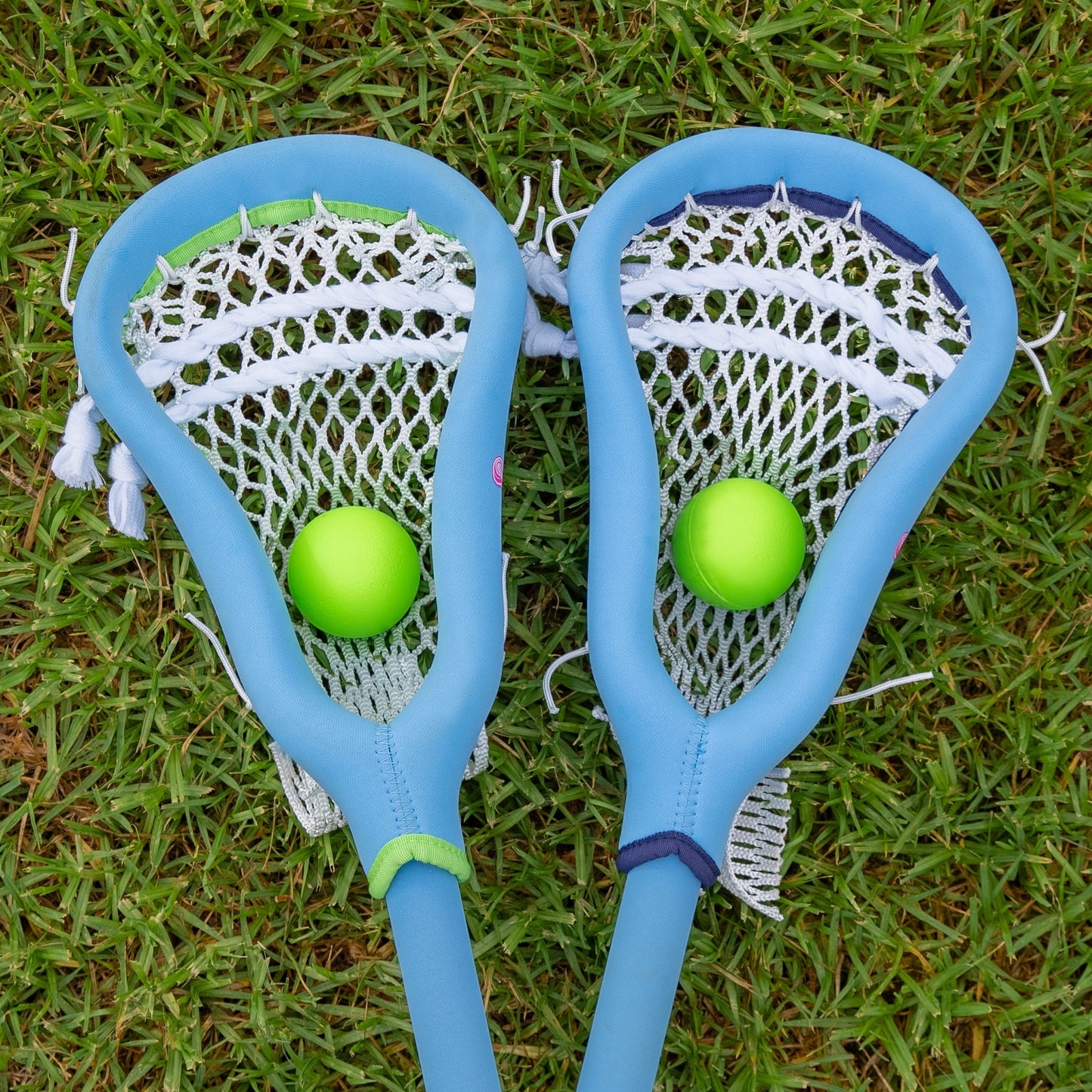 1 vs. 1 // Two Stick Pack Lacrosse Sticks Hackees Navy / Lime 